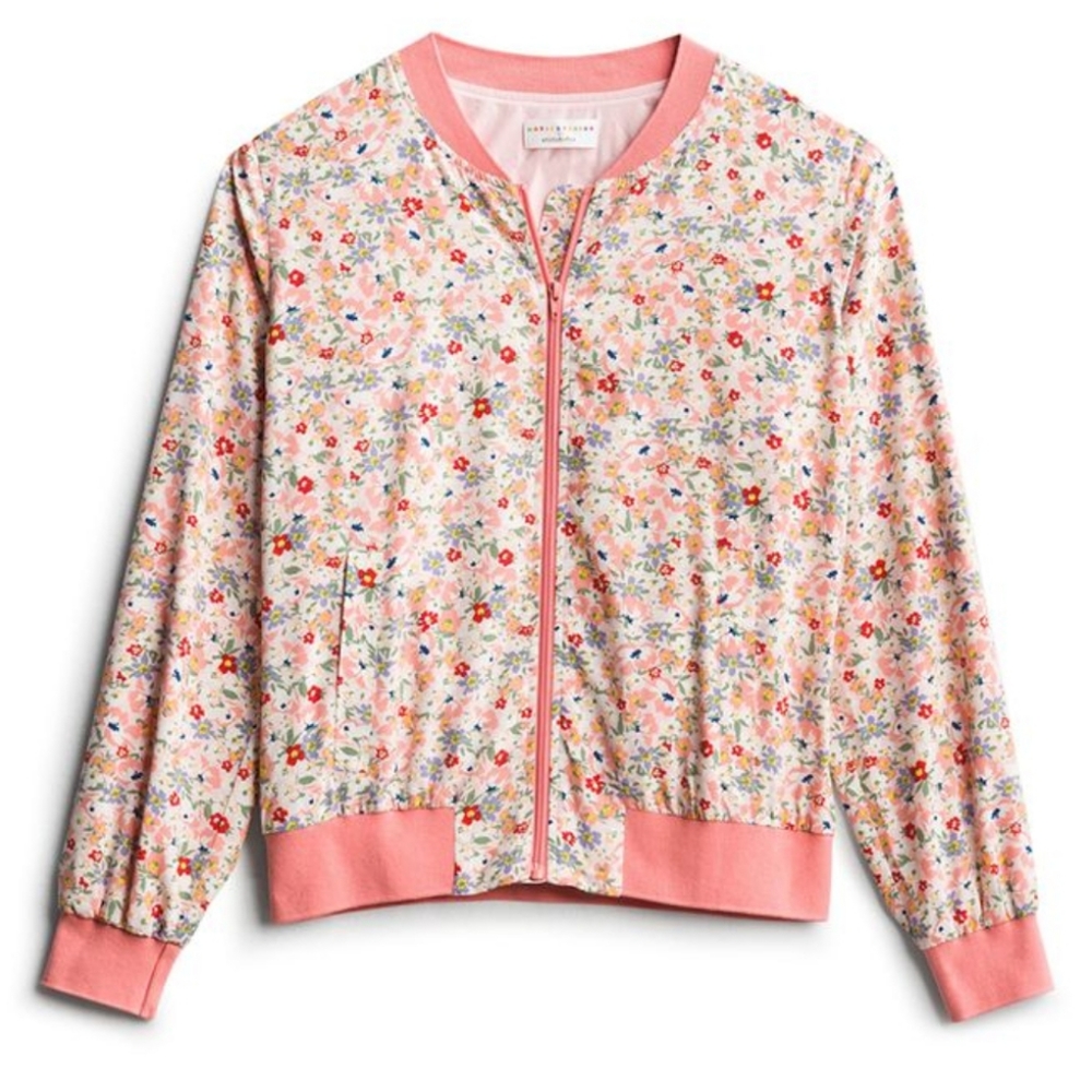 NWOT Katie Sturino floral palmer bomber jacket